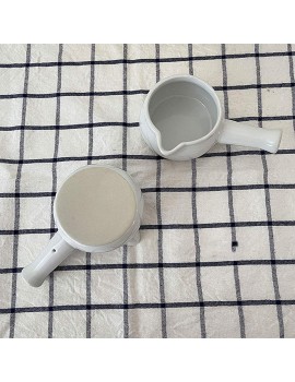 Sauce jug with Foot Simple Shape White Handle Milk Mug Household Flavored Pot Coffee Milk Pot Ceramic Breakfast jam Mug haatneal Yoghurt Pot 170ml Ceramic Cream jug n - B0B31CV1GGJ