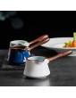 Sauce Pot with Foot Japanese Style Steak Sauce Pot with Handle Frosted Ceramic Creamer Pot Coffee Pot Milk Pot Home Kitchen Mark Pot Suitable for Hotel Restaurant n Color : White - B0B31D96ZRI