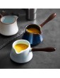 Sauce Pot with Foot Japanese Style Steak Sauce Pot with Handle Frosted Ceramic Creamer Pot Coffee Pot Milk Pot Home Kitchen Mark Pot Suitable for Hotel Restaurant n Color : White - B0B31D96ZRI