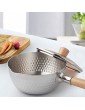 Traditional Japanese Milk Pot Nostick Stainless Steel Pot Milk Pot with Glass Lid Instant Noodle Pot with Wooden Handle Kitchen Cooking Tool-18cm - B0B31DSPLQF