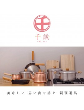 Wahei Freiz CS-018 Made in Japan Pure Copper Milk Pan 4.7 inches 12 cm Wood Handle for Gas Fires for Chitose - B084RZQT5DQ