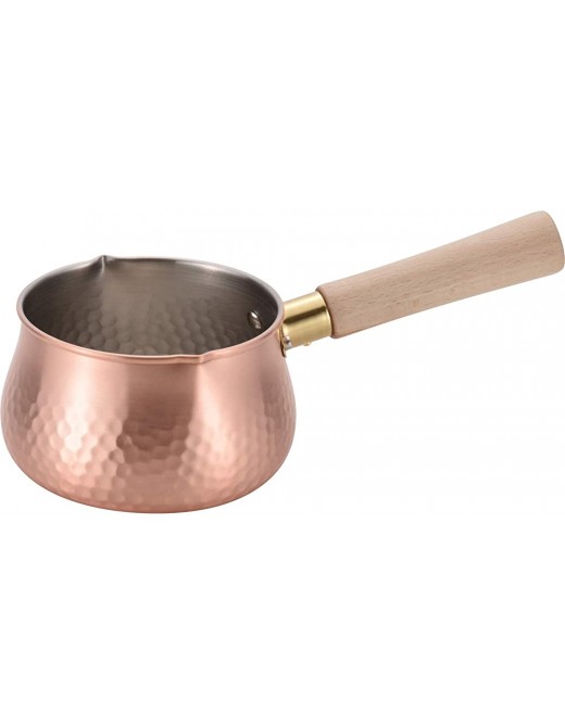 Wahei Freiz CS-018 Made in Japan Pure Copper Milk Pan 4.7 inches 12 cm Wood Handle for Gas Fires for Chitose - B084RZQT5DQ