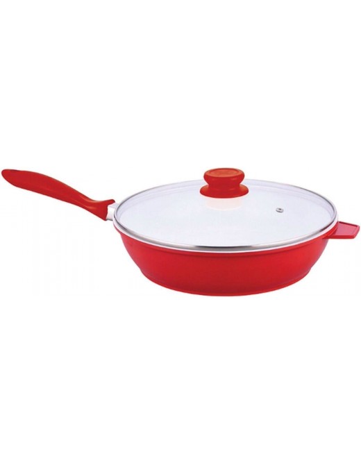 24CM Non-Stick DIECAST Saute PAN with LID Kitchen Food Cooking Home New - B07B8LZMFHE