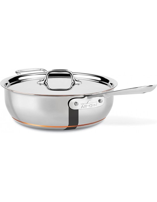 All-Clad 61211SSEURO Copper Core Sauté Pan Conical with Lid 28.4 cm 4 L Stainless Steel Suitable for Induction Cookers - B00HED7TU0S