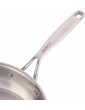 Babish 131287.02R Tri-Ply Stainless Steel Saute Pan w Lid Cookware Silver - B09GRTMRFGO