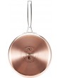 Bergner BGIC-3661 Infinity Chefs De Lux 24 cm Tri-Ply Saute Pan with Glass Lid | Stainless Steel | Copper Hammer Finish - B08JH6RD2MY
