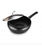DERUKK-TY Nonstick Frying Pan Saute Pan Wrought Iron with Marble Coating Round Aluminum Saute Pan for Gas Electric and Induction Cooktops 32Cm - B09L1FS9YXW
