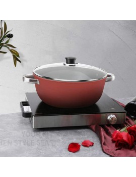 HSCYLWJ Suitable Saute Pan,Soup Pot Non Stick Pan Stainless Steel Pot Kitchenware Kitchen Cooking Pot Cookware Smokeless Nonmagnetic Cooking - B09MLPG2BLW