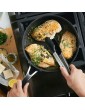 KitchenAid Hard Anodized Nonstick Saute Fry Pan with Lid 3 Quart Onyx Black - B09H8KHLV9X