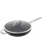 KUHN RIKON Easy Pro Non-Stick Saute Pan with Helper Handle 28 cm Aluminium Black - B095YVVY8GT