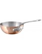 Mauviel M'Heritage150 Copper Splayed Saute Pan with Stainless Steel Handle 16cm - B004WB87RGC