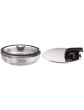 Tefal Ingenio Stainless Steel Steamer with Glass Lid & Ingenio Universal Stainless Steel Straining Lid with Saucepans - B07V4MPWC9A