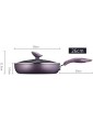 XJJZS Stainless Steel Non Stick Pan Saute Wok，Induction Pans with Toughened Glass Lids and Non Slip Stay Handles - B09M9XZ9V2J