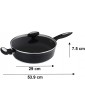 Zyliss E980149 Superior Ceramic Non-Stick Sauté Pan With Lid | 28cm 11in | Forged Aluminium Ceramic | Black | Environmental Non Toxic Cookware | Suitable For All Hobs Including Induction - B081K7WKFYL