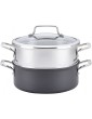 Anolon 81059 Authority Hard Anodized Nonstick Covered Dutch Oven with Steamer Insert 5 quarts Gray - B01H3ER6T8Z