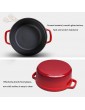 Casserole Dishes with Lids Round Enamel Cast Iron Dutch Oven Non- Stick Enamel Cast Iron Dutch Oven Pot with Lid for Preparing Low and Slow Cooking Meals- Best Gift Red - B09V5DRWH7M