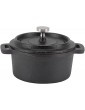 Cast Iron Cooking Pot Dutch Oven Pot with Lid Heat Preservation Metal Material Thickened Design for Slow Cooking for Pasta for BarbecueDiameter 20CM - B09ZS132FZI