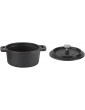 Cast Iron Cooking Pot Thickened Design Dutch Oven Pot with Lid for Slow Cooking for Barbecue for PastaDiameter 20CM - B09YNJ3V27H