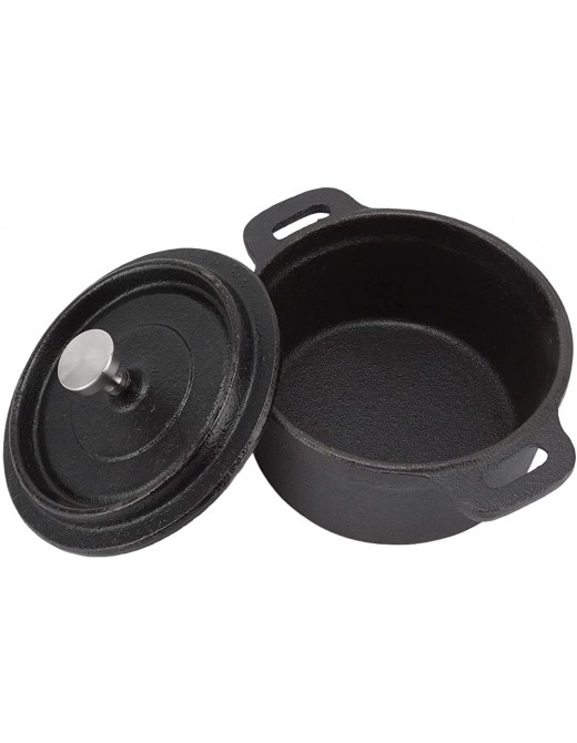 Cast Iron Cooking Pot Thickened Design Dutch Oven Pot with Lid for Slow Cooking for Barbecue for PastaDiameter 20CM - B09YNJ3V27H