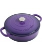 Crock-Pot Artisan Enameled Cast Iron Braiser W Lid 5-Quart Lavender Purple - B0B27YPTC4U
