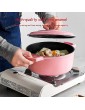 cvhtroe Ceramic Cooking Pot Healthy Pot Cooking Pot Casseroles Non-Stick Dutch Oven with Lid Enameled Cast Iron Casserole Dish with Lid Non-Stick Cooking Pan Pot Dutch Oven for Kitchen - B09T6K58JPD