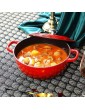 cvhtroe Ceramic Cooking Pot Healthy Pot Cooking Pot Casseroles Thermal Cooker Enameled Cast Iron Dutch Oven with Dual Handle Round Ceramic Enamel Dutch Ovens Pot for Kitchen - B09T6KTY4RD