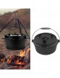 Dutch Oven  Dutch Oven Camping Easy Carry   Multifunction Cook Evenly Nonstick for Cooking for Outdoor for Camping25CM - B09YMWR2TJU