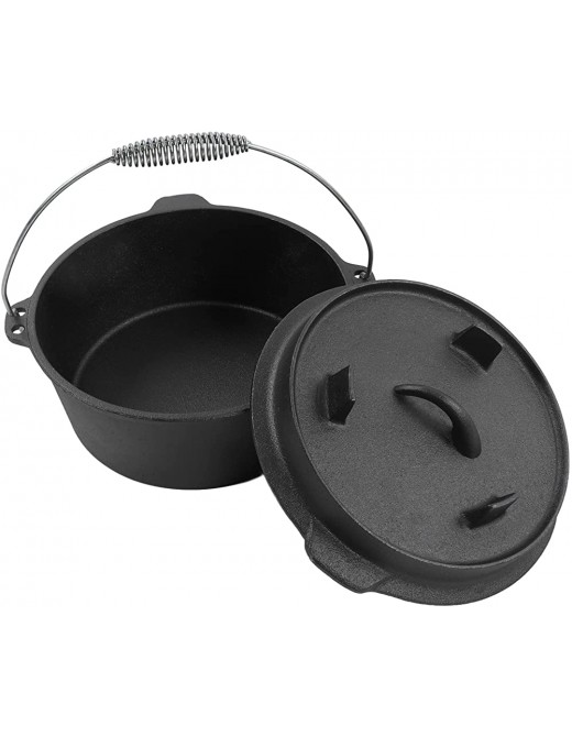 Dutch Oven  Dutch Oven Camping Easy Carry   Multifunction Cook Evenly Nonstick for Cooking for Outdoor for Camping25CM - B09YMWR2TJU