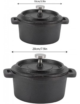 Dutch Oven Non-Stick Aluminium Pot with Lid Sturdy Deep Dutch Oven Casserole Pot with Ergonomic Handles Oven Safe Cooking PotDiameter 20CM - B09ZP6XS3YZ