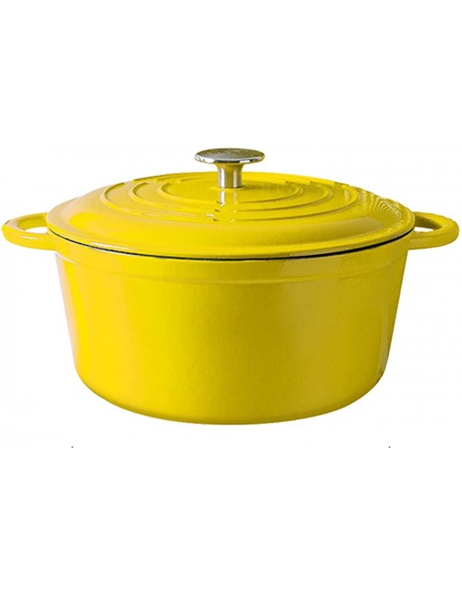 Enameled Cast Iron Casserole Dish with Lid Non-Stick Dutch Oven Cooking Pan Pot for Steam Braise Bake Broil Saute Simmer Roast Pink 4.6L Color : Red Size : 2.4L 2.4L Y - B09V5H7BHZI