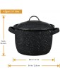 Granite Ware Enamel on Steel Bean Pot with lid 4-Quart Speckled Black - B003RY64LKS