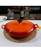 JHBH Dutch Oven With Lid Enameled Cast Iron Covered Round Dutch Oven Non-Stick Cooking Pan Casserole Cookware Pot French Oven Soup Stock Pot Casserole For Home Baking Braiser Cooking Color : F - B09S61N128X