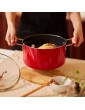 KTZAJO Versatile Saucepan With Tempered Glass Lid Aluminum Casserole With Non-Stick Coating 5.8L Stew Pot With Handle - B09S9ZJPJHQ