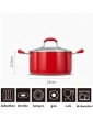 KTZAJO Versatile Saucepan With Tempered Glass Lid Aluminum Casserole With Non-Stick Coating 5.8L Stew Pot With Handle - B09S9ZJPJHQ