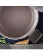 MasterPro Casserole Dish with Tempered Glass Lid 4.5L 4.8Quart Durable Cast Aluminium Dutch Oven Non Stick Pot with Ergonomic Soft Touch Side Handles Gastro Titanium Brown - B09XXTXZMXM