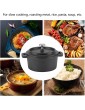 Shanrya Cast Iron Pot Thick Design Dutch Oven Pot with Lid Traditional Style for BBQ for Slow Cooker Pasta - B0B2R3XZ42N
