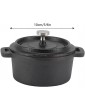 Shanrya Cast iron skillet ergonomic handle Traditional Dutch oven for slow cooking pasta - B09YY84ZZ5B
