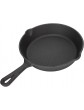 SHYEKYO Cast Iron Pan Widely Used Uniform Heating Cast Iron Sturdy Durable Oven Safe Skillet for Serving for Cooking for Baking16cm 6.3in - B09YLF3ZS2E