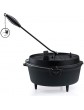 SKED Ceramic Cooking Pot,Pre-Seasoned cast Iron Cooking Pot Outdoor Camping Barbecue Cast Iron Pot All-Round Dutch Oven with lid Non-Stick Cast Iron Cookware Oven for Cooking Frying Baking on Open Fi - B09Q15QBZBT