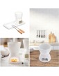Ceramic Melting Fondue Pot Set: Chocolate Melting Stove Pot with Forks Tray Butter Warmer for Soap Wax Cheese Broth Tapas Candy Ice Cream - B09TT1BKQ5G