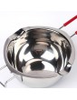 Chocolate Melting Pot 18 8 Stainless Steel Universal Double Boiler Spouts Heat-Resistant Handle Flat Bottom Melted Butter 400ml - B07HYS33QPX