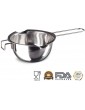 Chocolate Melting Pot Universal Double Boiler Insert Candle Wax Melting Pot 1 2-Quart 2-Cup Food Grade 304 Stainless Steel Whisk-friendly Cookware for Cheese Butter and Delicate Sauces - B07C4Y45H3C
