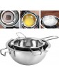 Double Boiler Heat Melting Pot Stainless Steel for Chocolate Butter Cheese Caramel Candy Wax 1000ml 400ml 2PCS - B092MCFZXZY