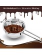Double Boiler Heat Melting Pot Stainless Steel for Chocolate Butter Cheese Caramel Candy Wax 1000ml 400ml 2PCS Butter Melting Pot - B09YM4S9Q8A