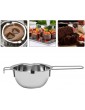 Double Boiler Heat Melting Pot Stainless Steel with Long Handle for Chocolate Butter Cheese Caramel Candy Wax 1000ml Double Boiler - B09Y1X7D71M