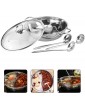 HEMOTON 1 set of Stainless Steel Hot Pot Double Flavor Hot Pot Kitchen Accessories - B09SKYT6XLI