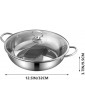 HEMOTON 1 set of Stainless Steel Hot Pot Double Flavor Hot Pot Kitchen Accessories - B09SKYT6XLI