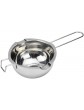 JZK Stainless Steel 400ml Melting Bowl Melting Pot Baking Tools for Candle soap Chocolate Cheese Sugar and Candles Making - B09V27Z6MZQ