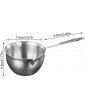 Melting Pot Double Boiler Pot | Stainless Steel Double Boiler Pot Kitchen Cooking Tools Gadgets | Candy Making Supplies For Melting Chocolate Candy Candle Soap Wax Fit Most Stove Bottoms Small Jianpan - B09W4Y511BD