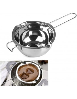 Melting Pot Stainless Steel Double Boiler 600ml Double Spouts with Heat Resistant Handle Silver Melting Chocolate Candle Chocolate Melting Pot for Wax Candle Butter Chocolate Cheese - B09VGLFYFGH